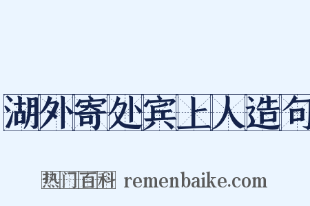 湖外寄处宾上人造句是什么意思的图片